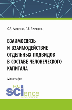 картинка Взаимосвязь и взаимодействие отдельных подвидов в составе человеческого капитала. (Аспирантура). Монография. от магазина КНОРУС